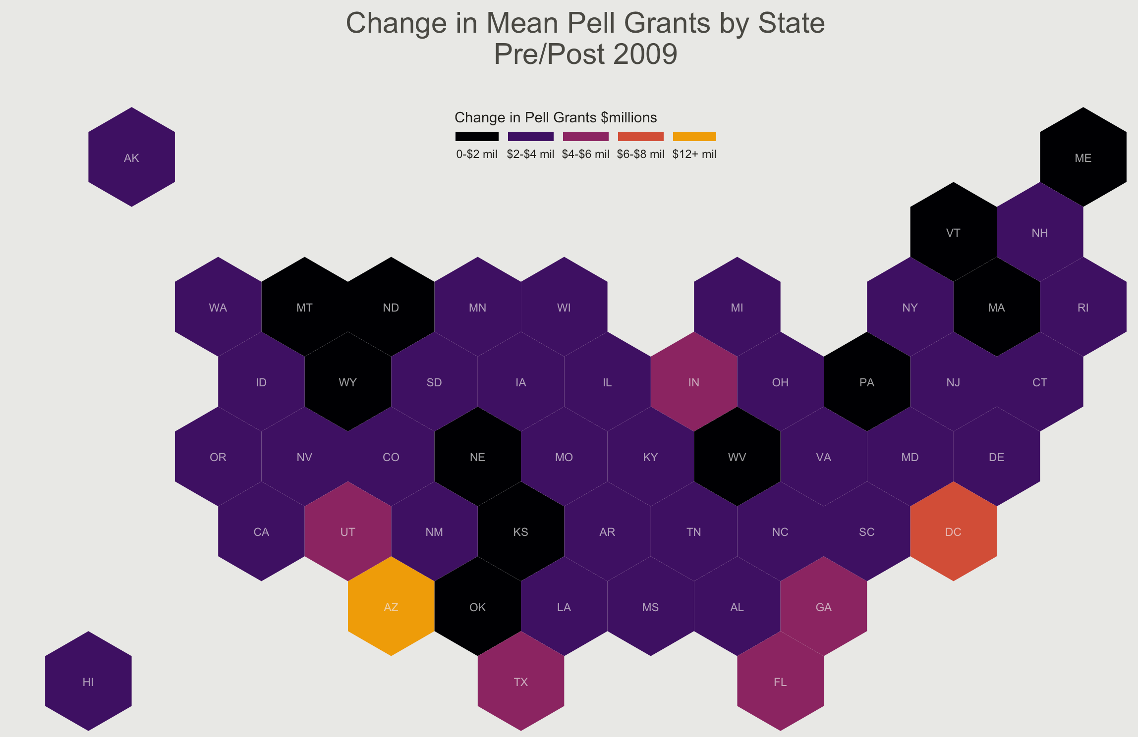 Creating a Hex Bin Map to Show Changes Pell Grants Home